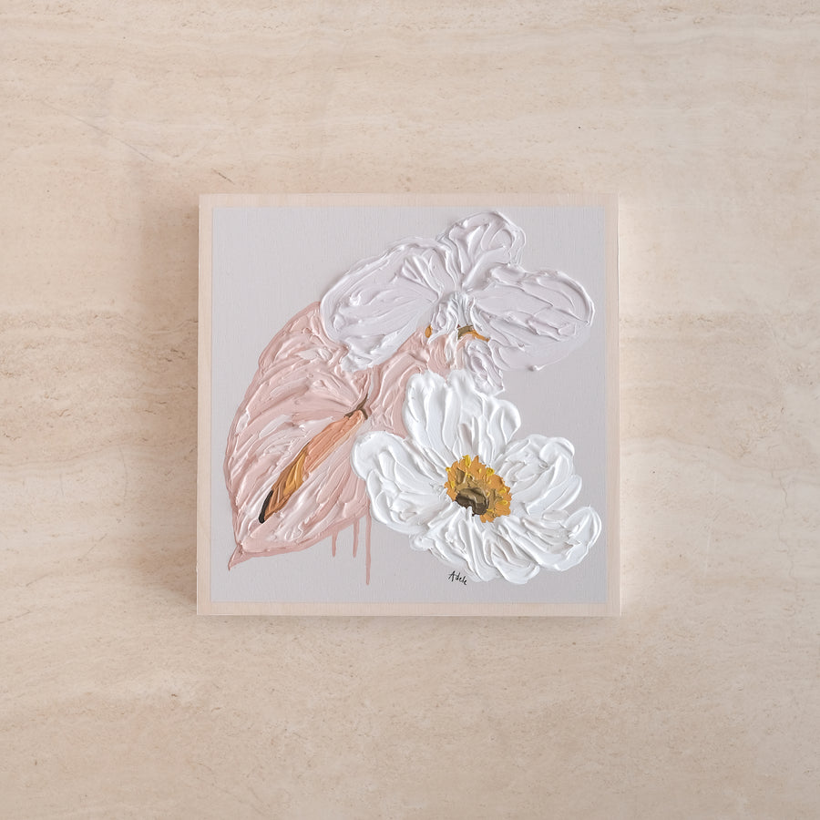 CARAMEL SUNDAE LILAC I ~ Original Art Block