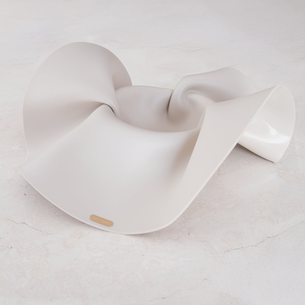 Beige Matte 02 - Sculptural Bowl - Small
