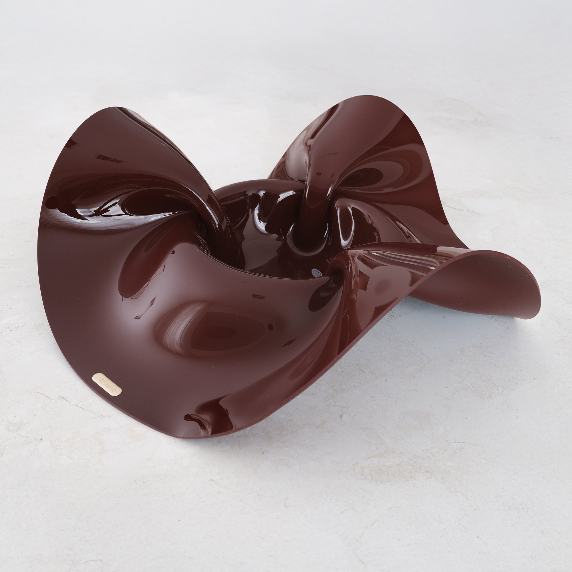 Chocolate Burgandy 01 - Sculptural Bowl - Small