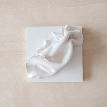 WHITE 02 - 18cm x 18cm - Sculpture