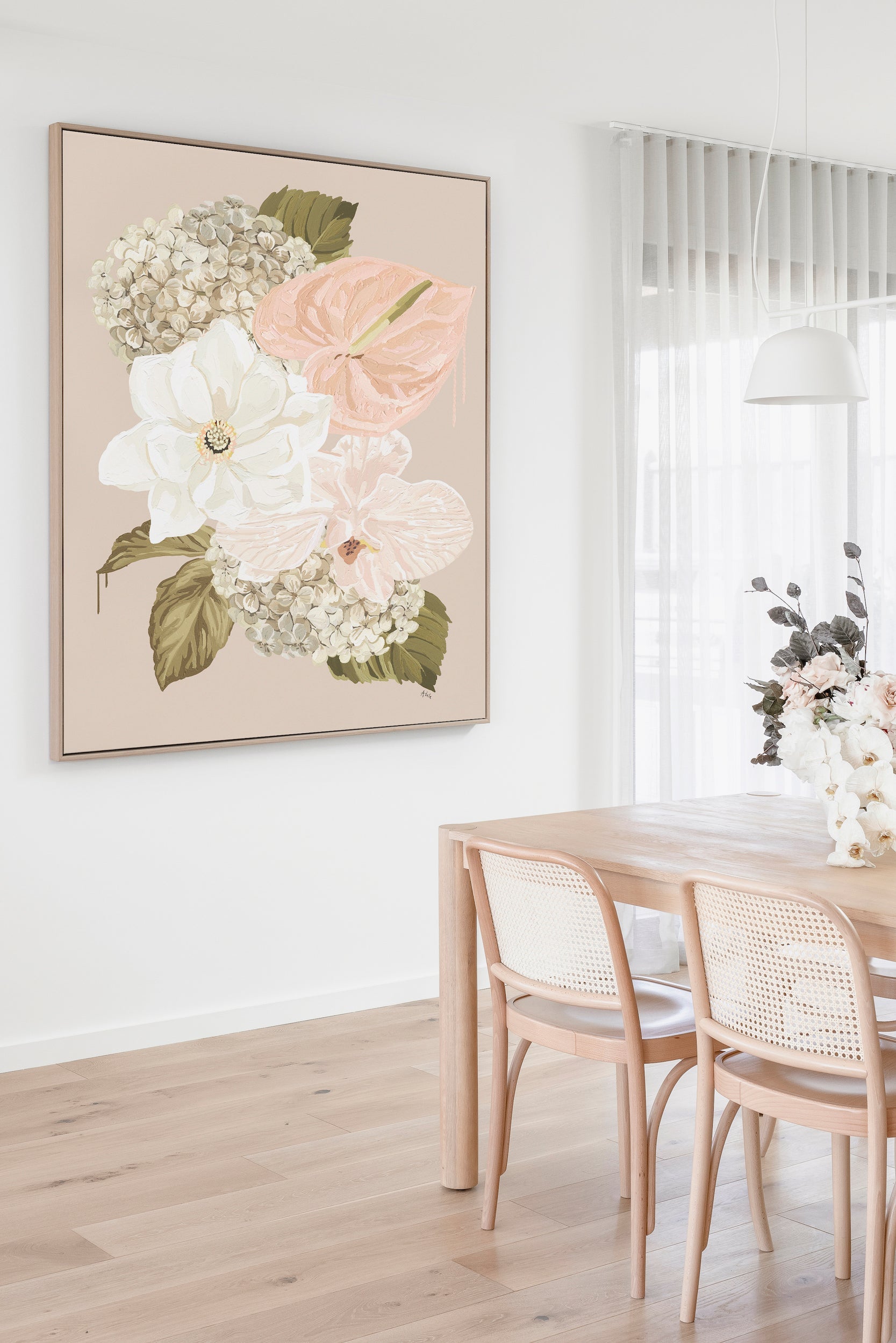 HYDRANGEA - rolled canvas test print