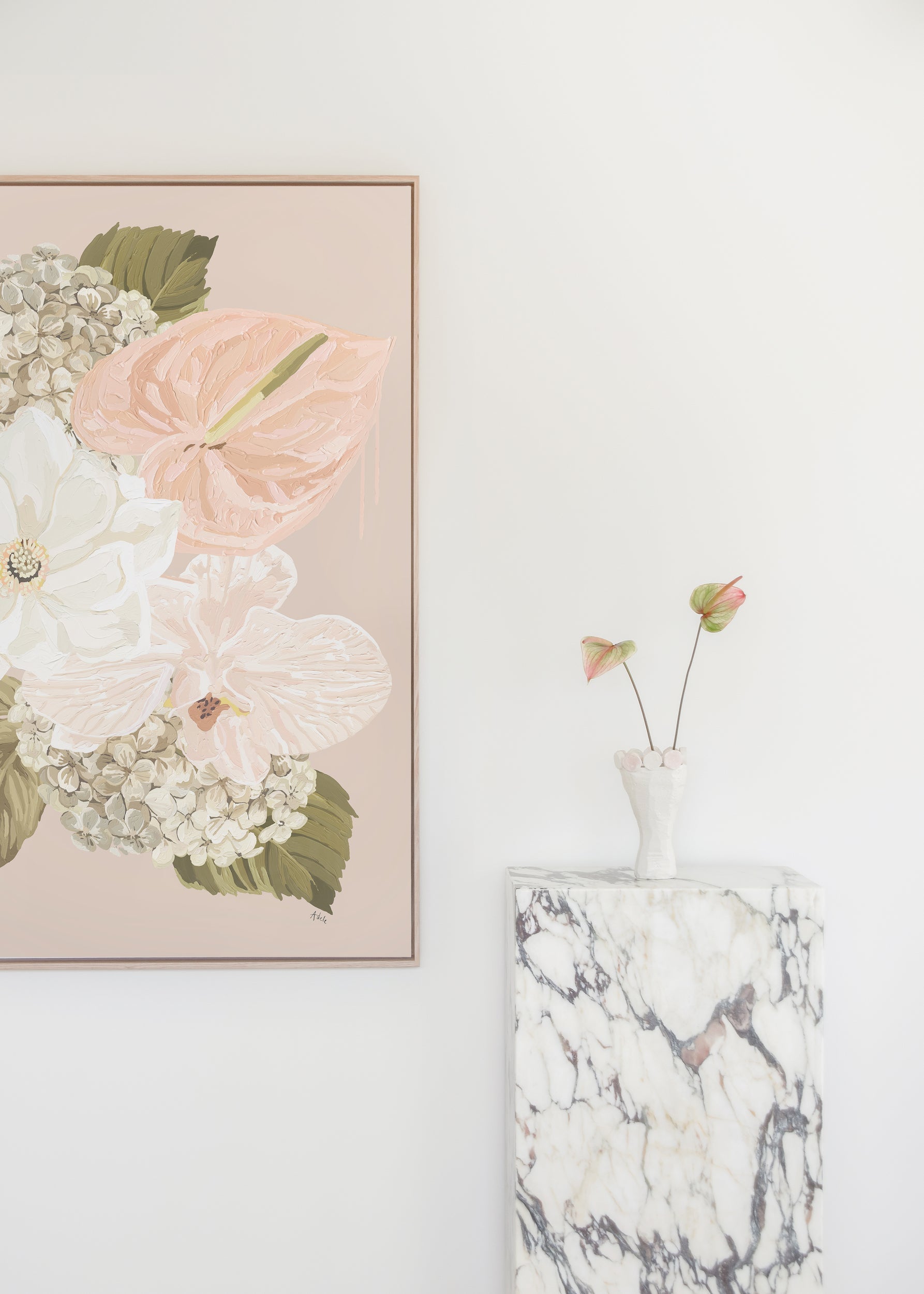 HYDRANGEA - rolled canvas test print