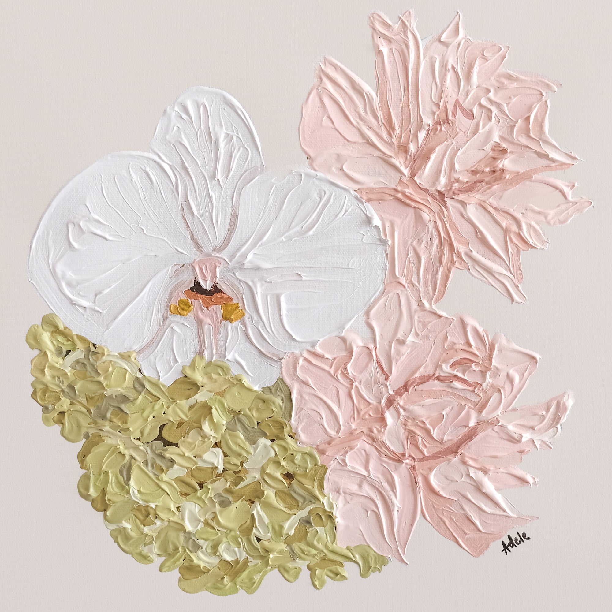 PASTEL ROSES ~ 32.5cm x 32.5cm ~ Original