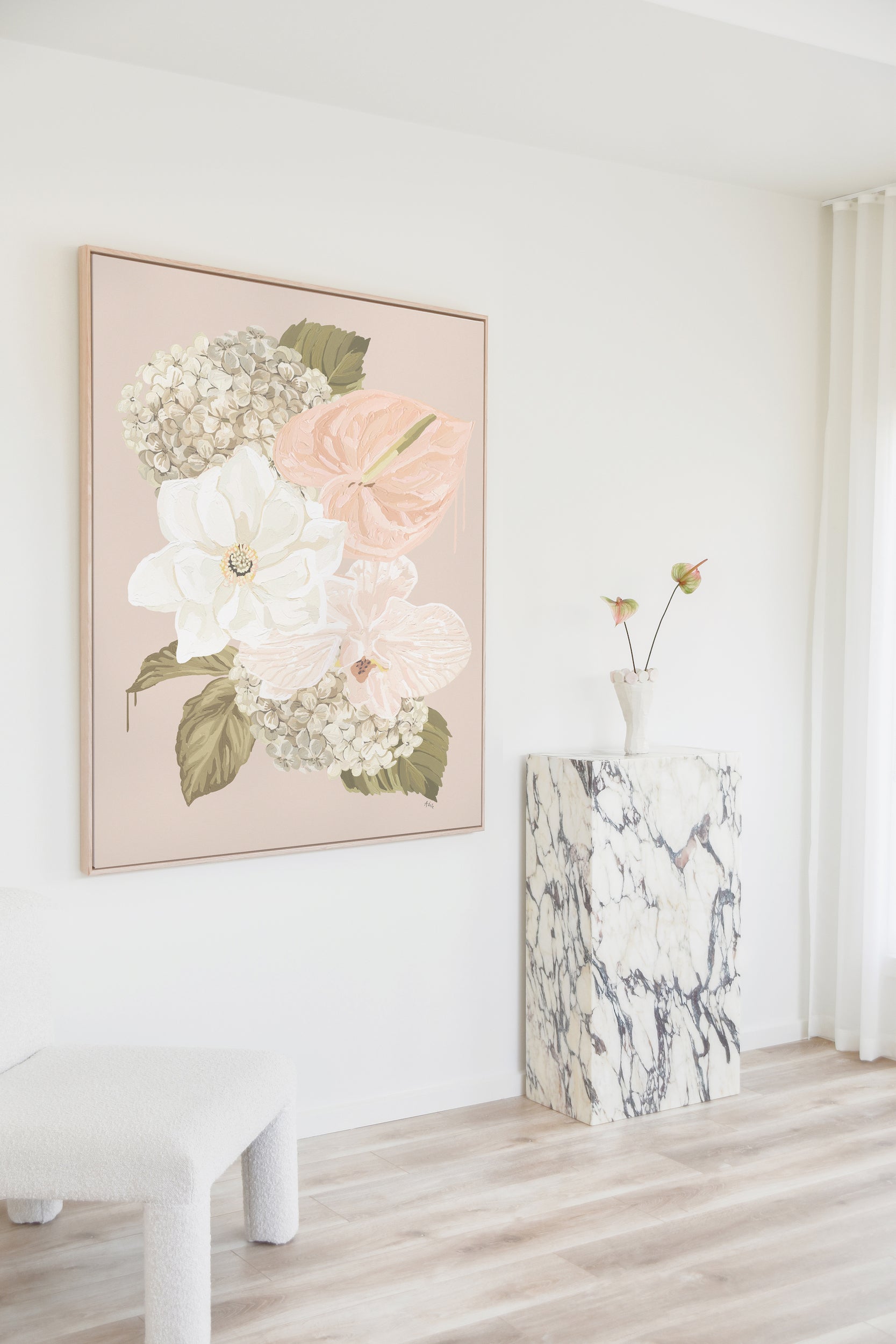 HYDRANGEA - rolled canvas test print