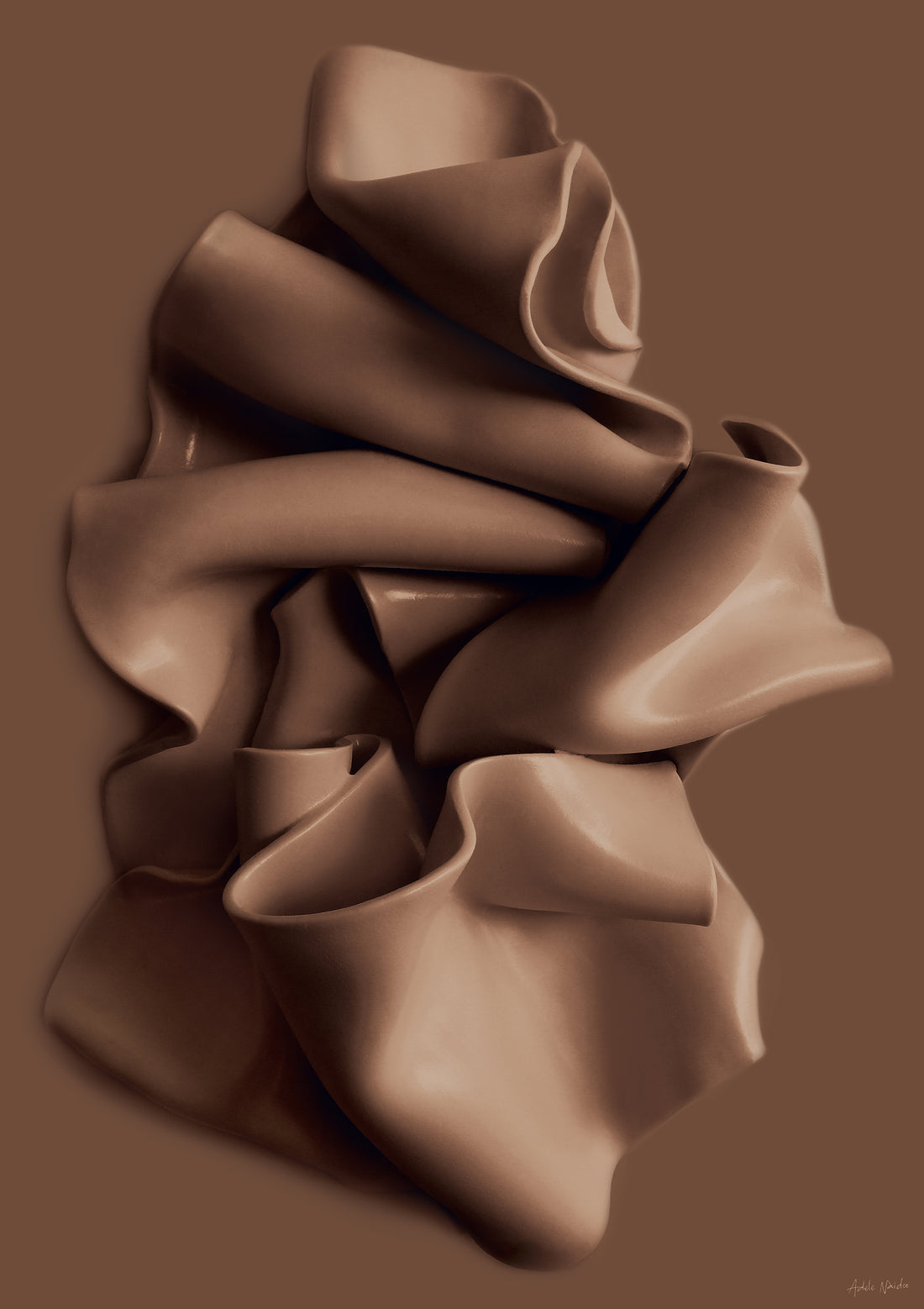 Petals & Curves - Chocolate - PORTRAIT