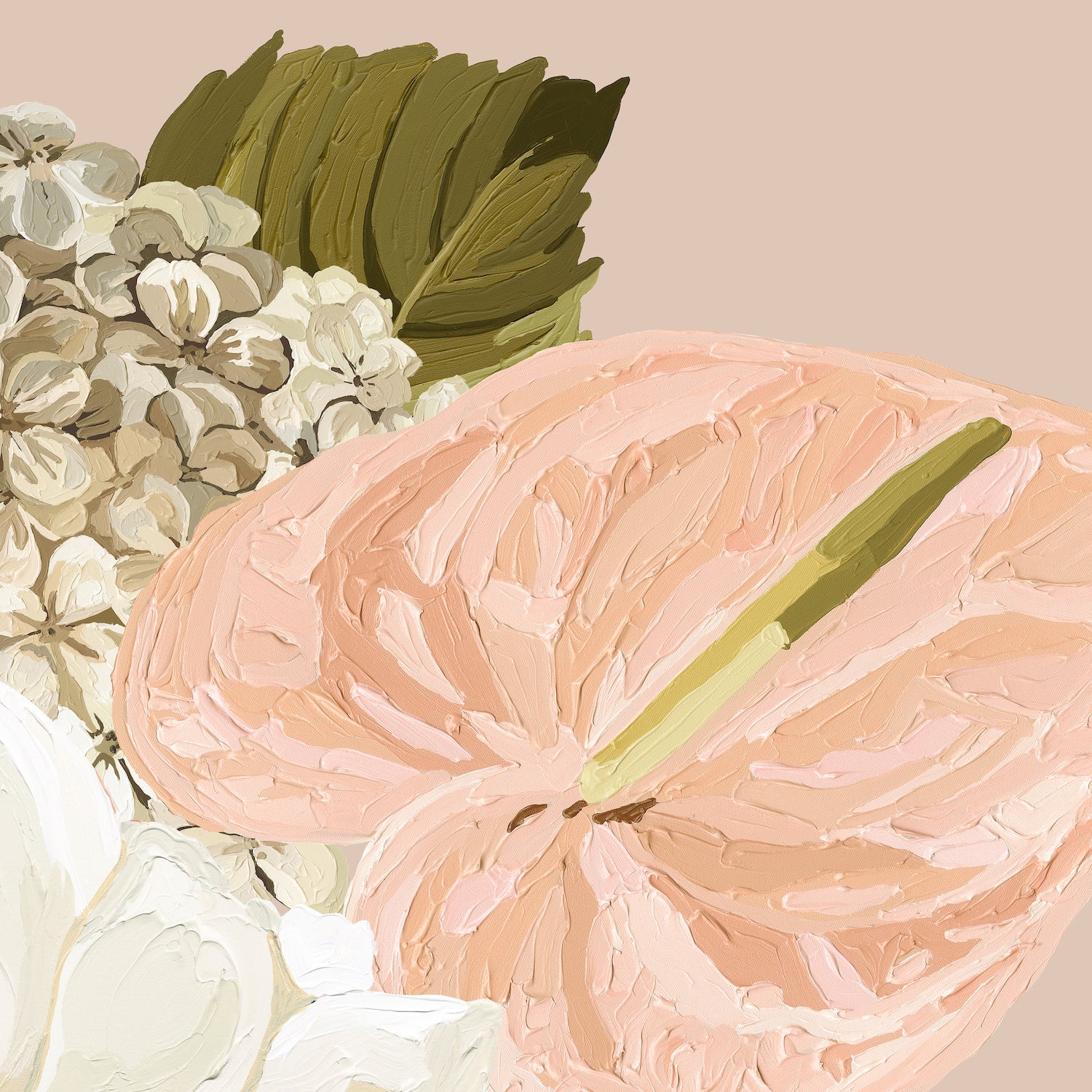 HYDRANGEA - rolled canvas test print