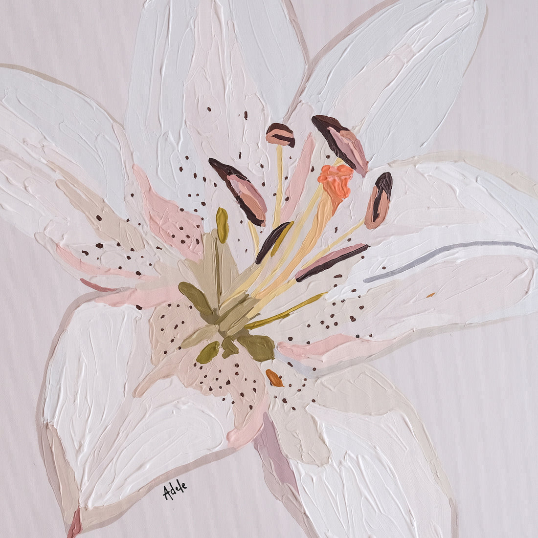 LILY STUDY I ~ 53cm x 53cm ~ Original