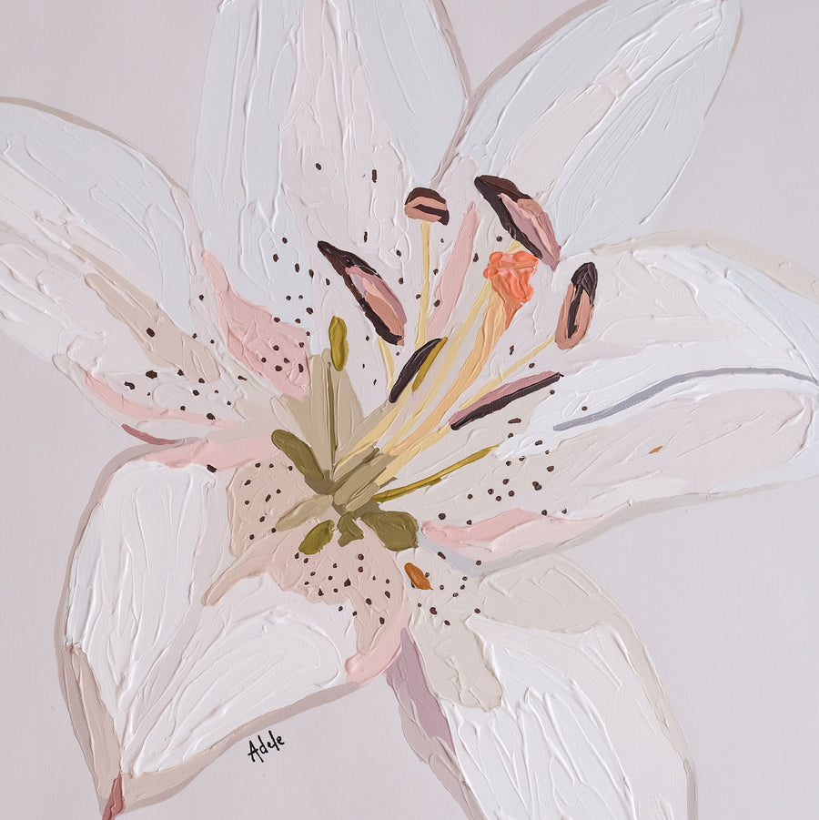 LILY STUDY I ~ 53cm x 53cm ~ Original