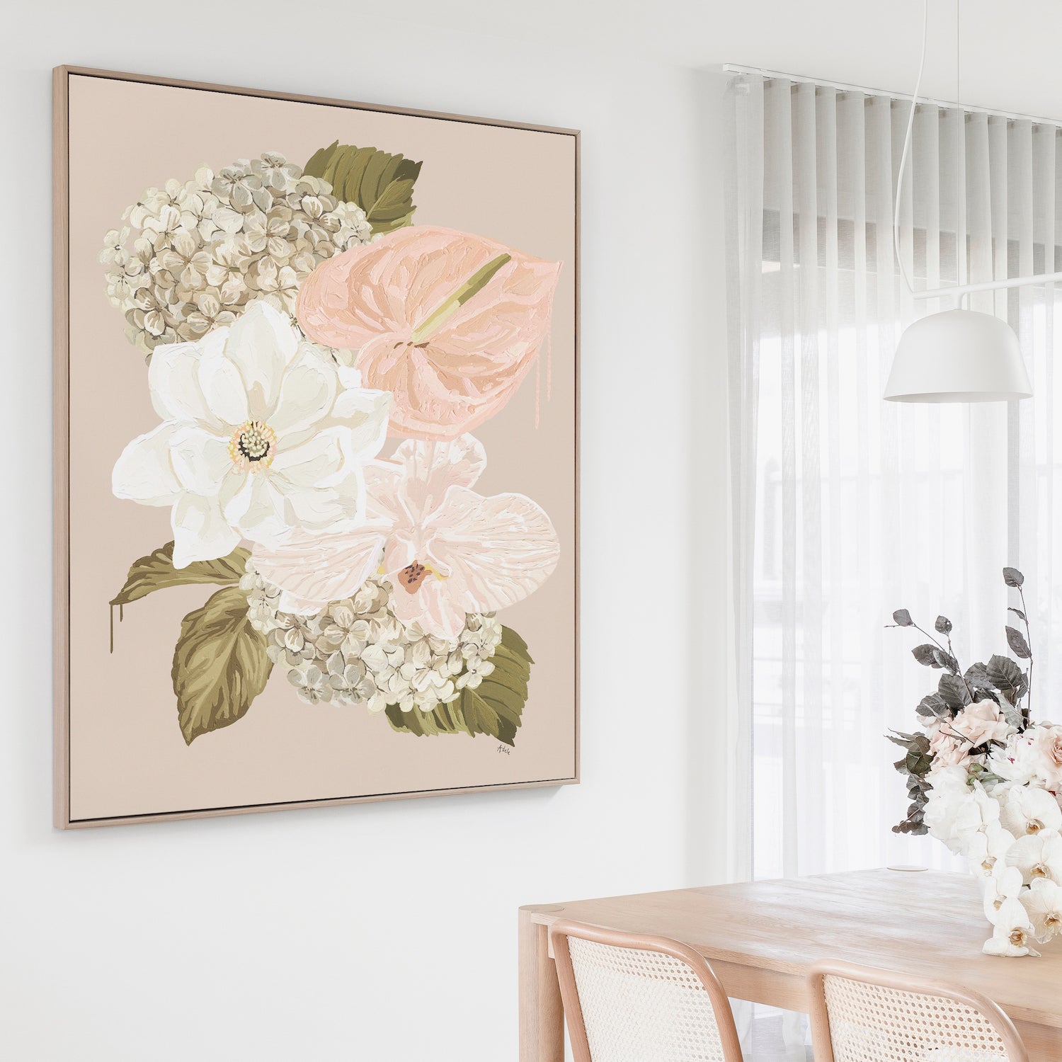HYDRANGEA - rolled canvas test print